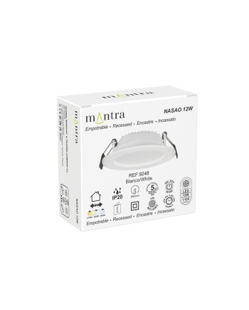 NASAO * EMPOTRABLE LED CCT 12W BLANCO